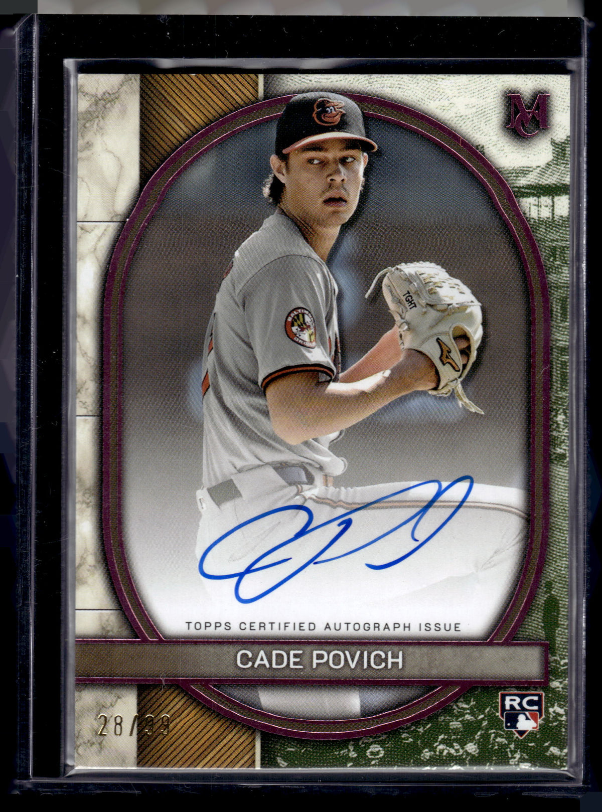HL-P01 2025 Topps Museum Collection Cade Povich #AA-CP Purple /99 RC