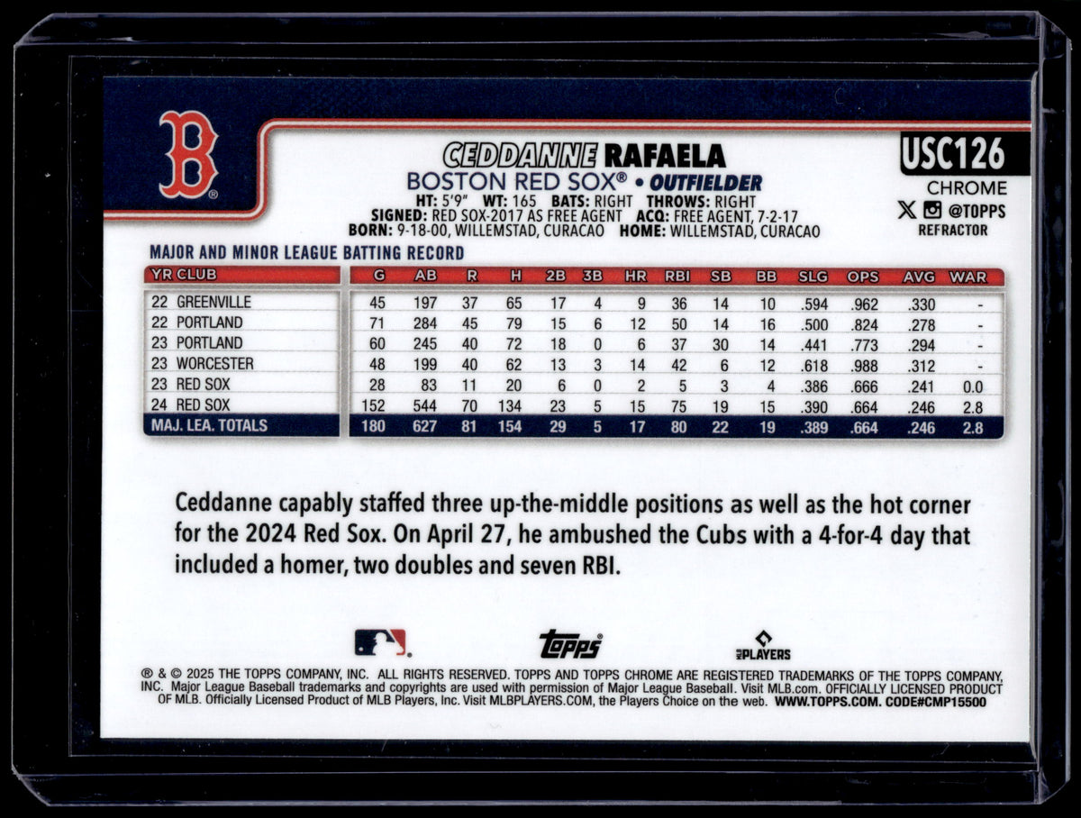 HL-P01 2025 Topps Chrome Ceddanne Rafaela #USC126 Refractor