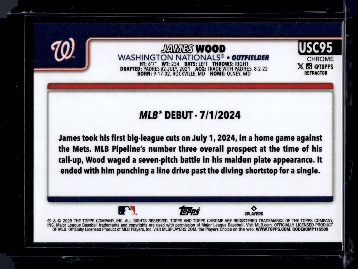 HL-P01 2025 Topps Chrome Update James Wood #USC95 Refractor RC