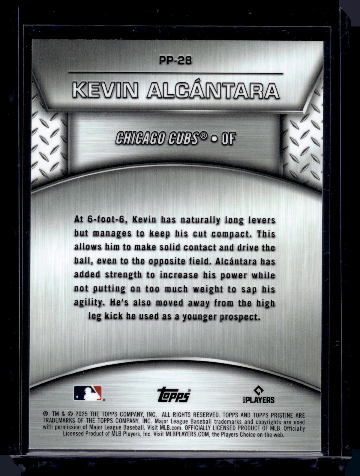 HL-P01 2025 Topps Pristine Plated & Polished Kevin Alcántara #PP-28 Refractor RC
