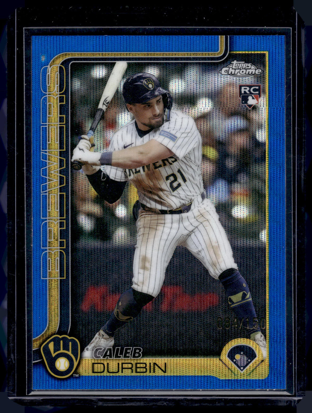 HL-P01 2025 Topps Chrome Caleb Durbin #USC82 Blue Wave Refractor /150 RC