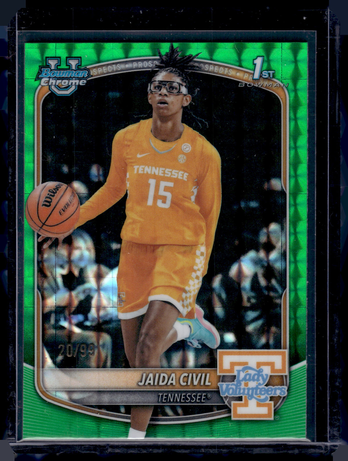 HL-P01 2025 Bowman Chrome U Jaida Civil 1st Bowman Green Geometric /99 #BCP-74