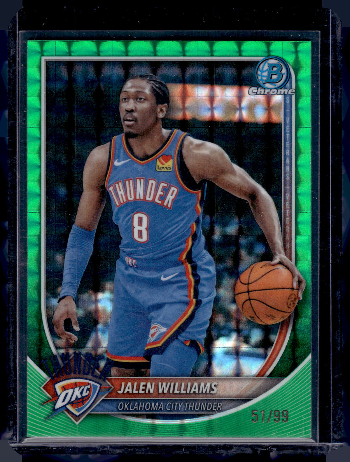 HL-P01 2025 Topps Bowman Chrome Jalen Williams #BCV-107 Green Geometric /99
