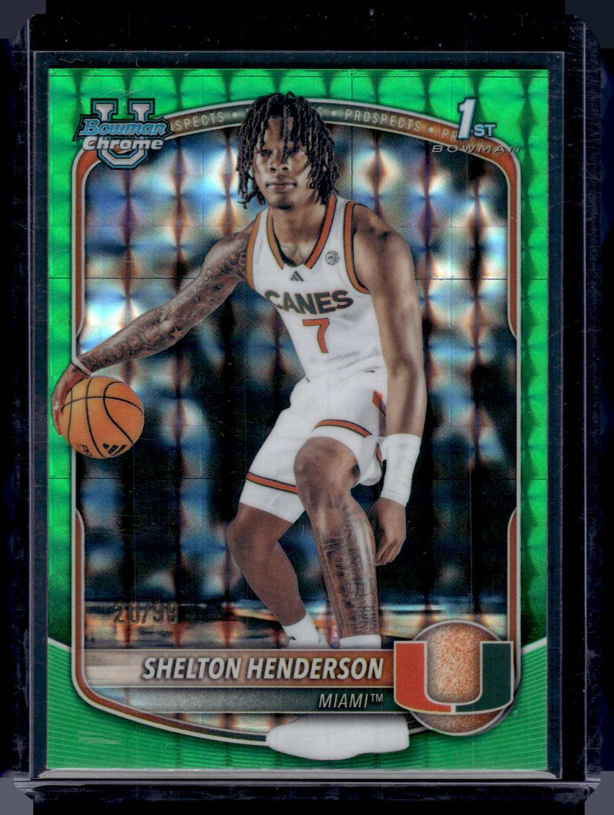 HL-P01 2025 Bowman Chrome U Shelton Henderson #BCP-10 Green Geometric /99 1st