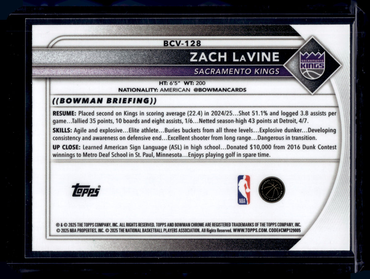 HL-P01 2025 Topps Bowman Chrome Zach LaVine #BCV-128 Geometric