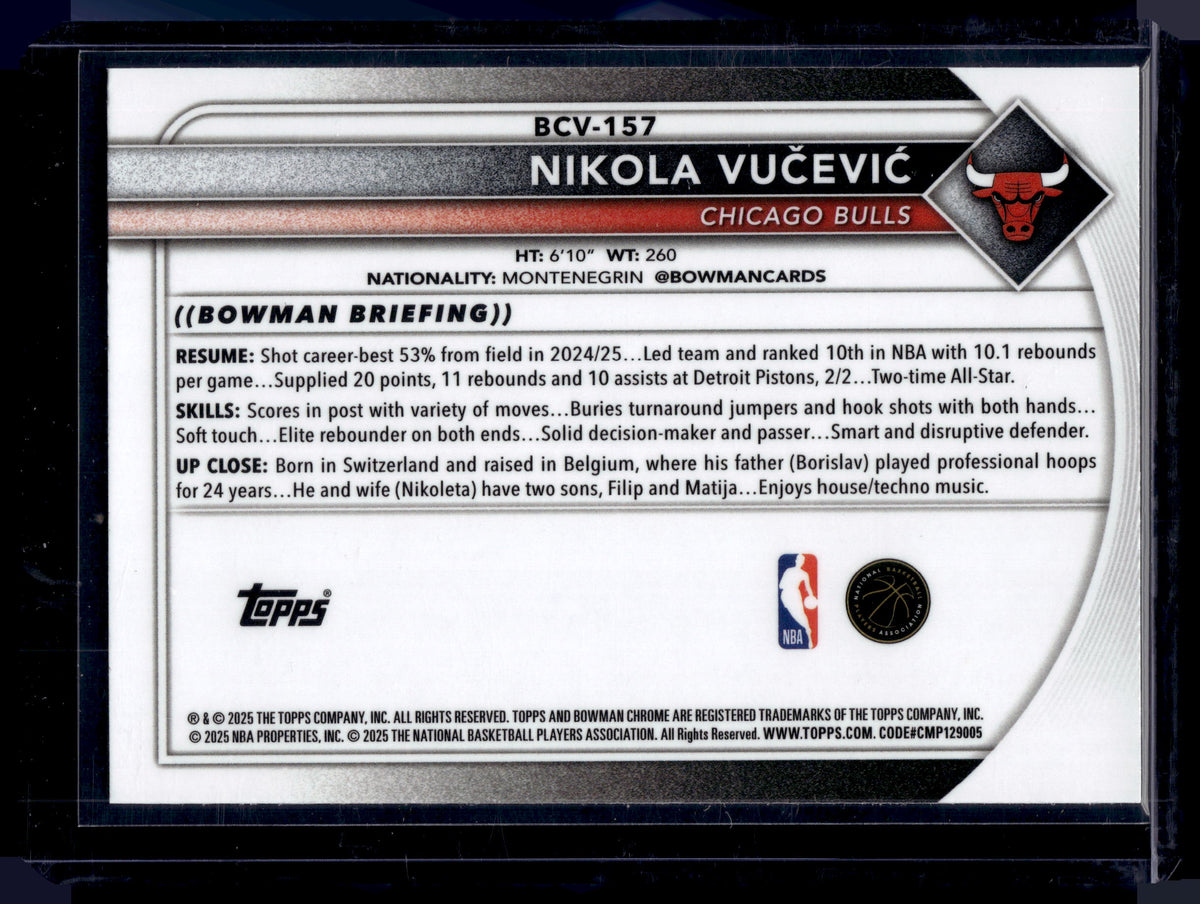 HL-P01 2025 Bowman Chrome Nikola Vučević #BCV-157 Geometric Refractor