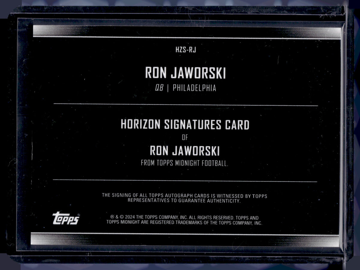 HL-P02 2024 Topps Midnight Ron Jaworski #HZS-RJ Moon Beam Horizon Signature