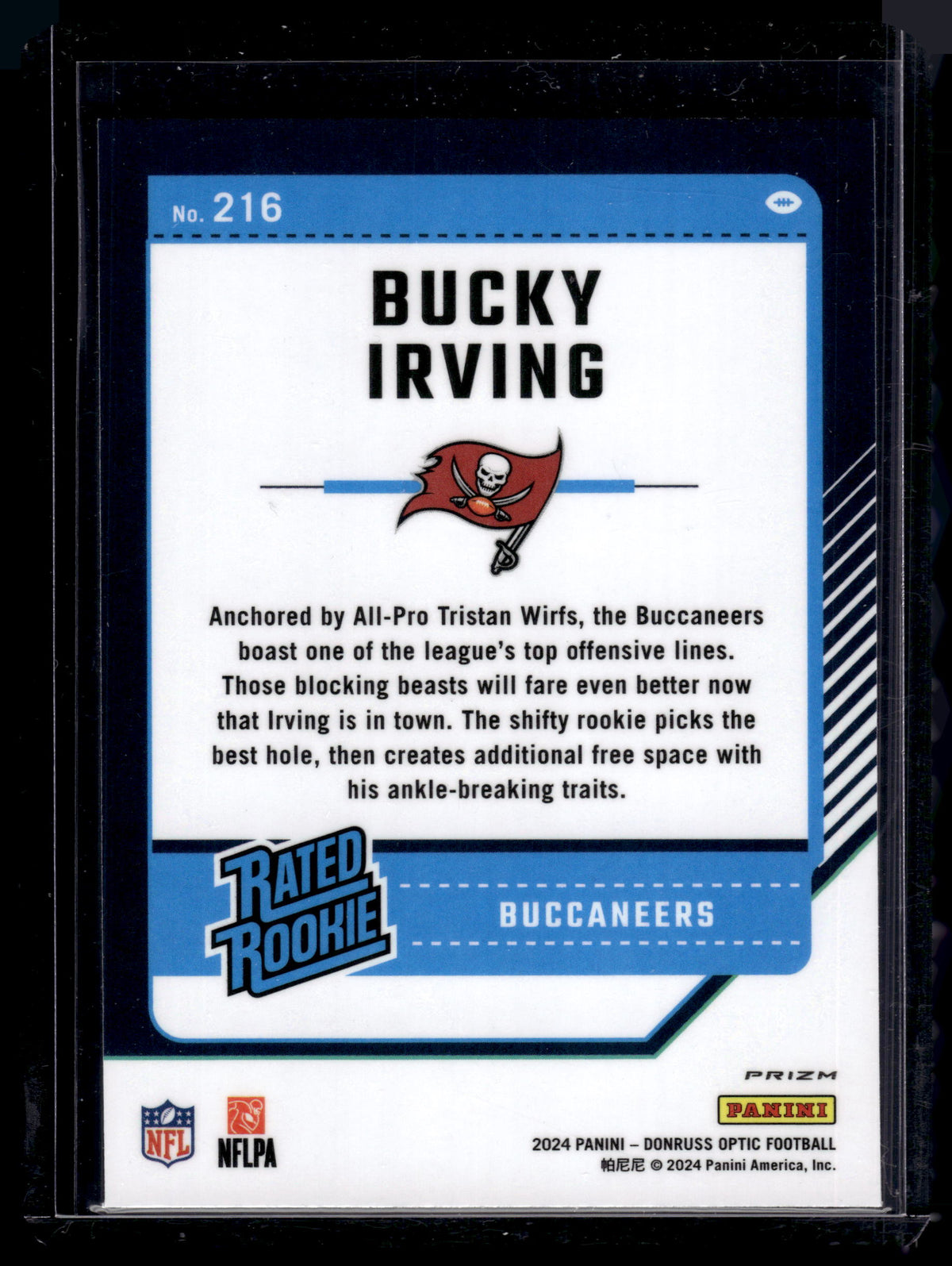 HL-P02 2024 Panini Donruss Optic Prizm Bucky Irving #216 Purple