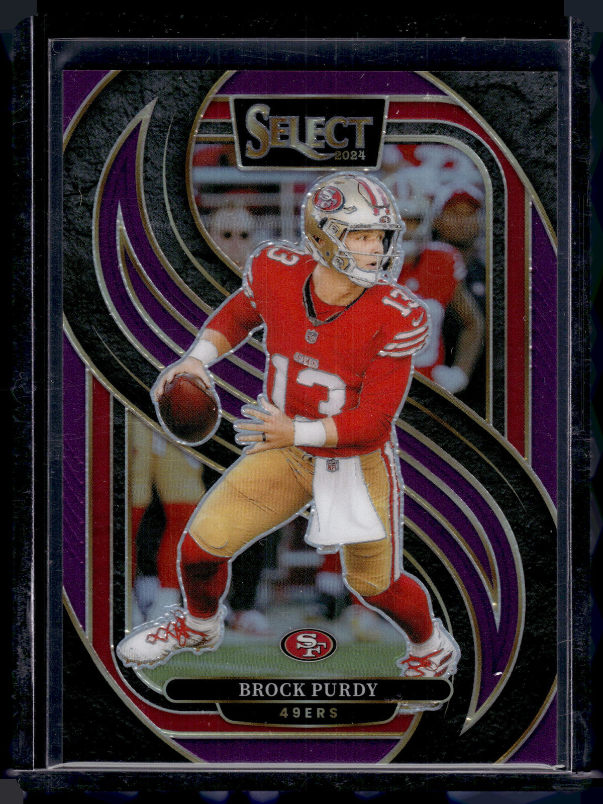 HL-P02 2024 Panini Select Brock Purdy #124 Purple Prizm /75
