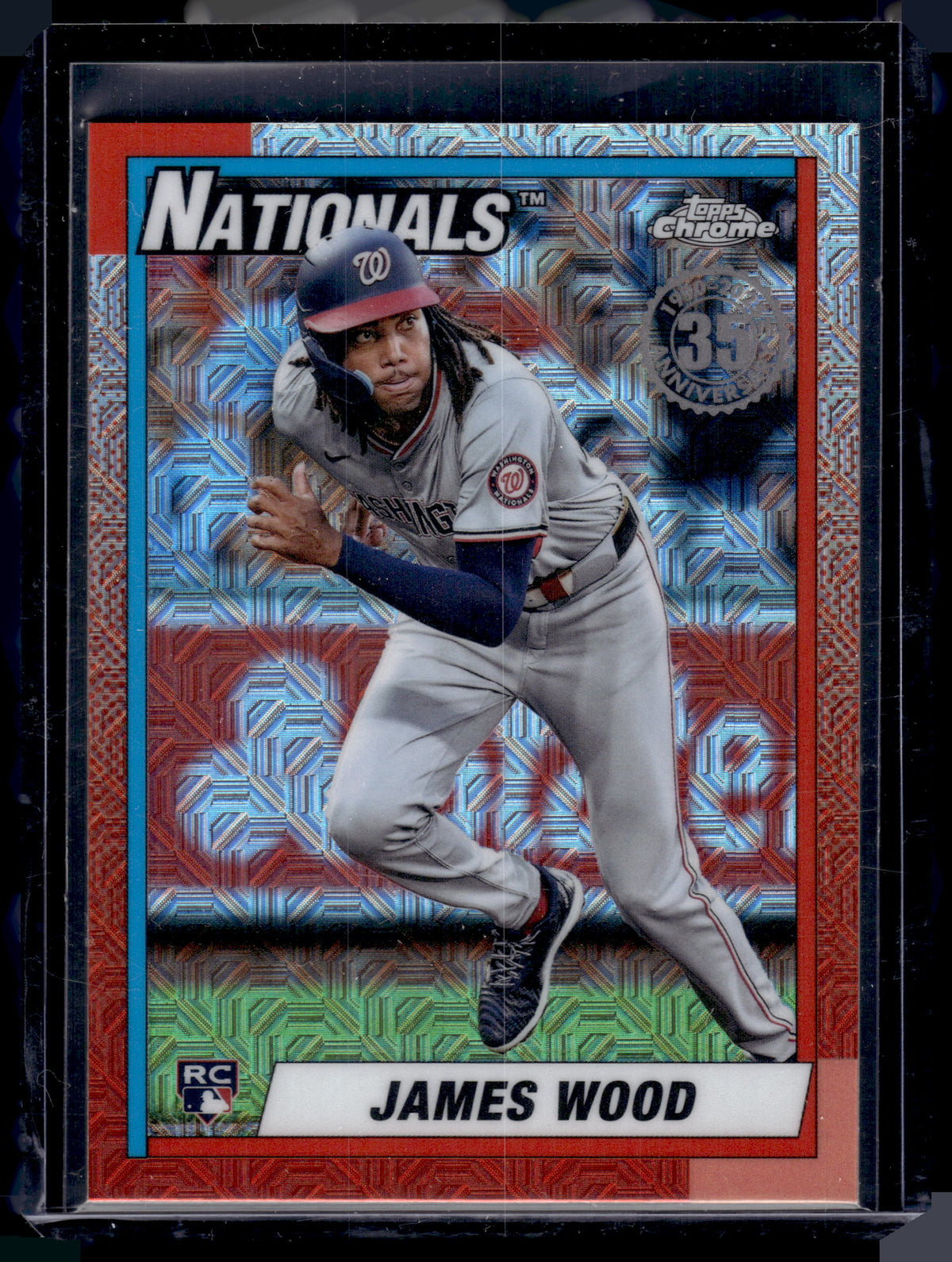 HL-P02 2025 Topps Chrome Silver Pack James Wood #T90C-145 Mojo Refractor RC