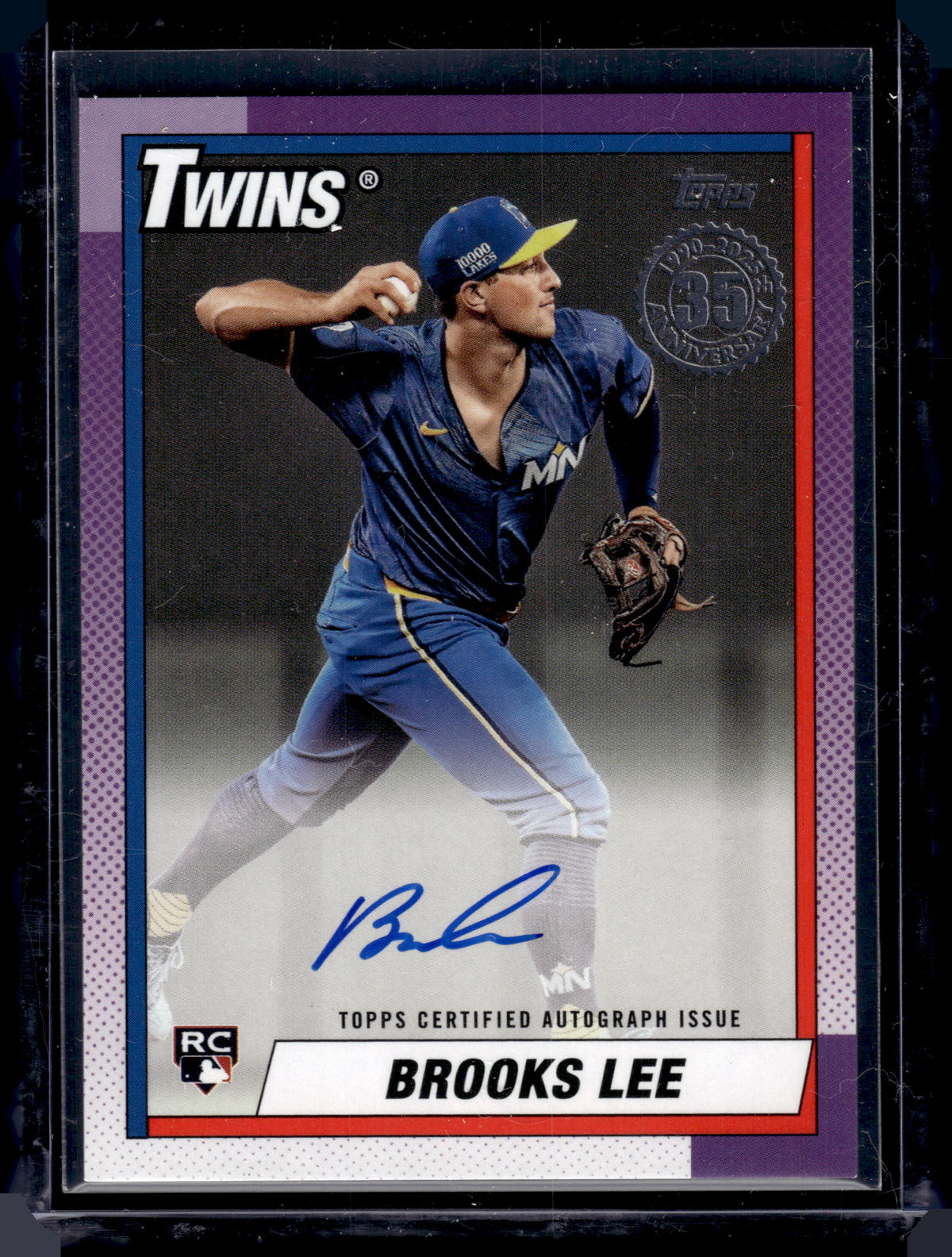 HL-P02 2025 Topps 1990 Topps Baseball Brooks Lee #90B2-BL Purple Auto RC