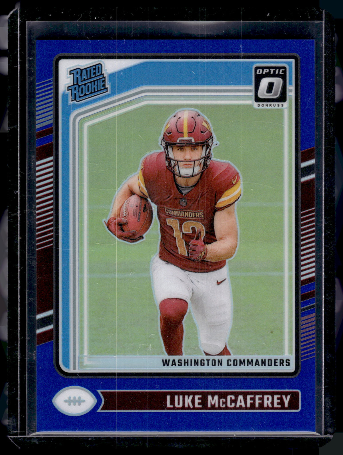 HL-P02 2024 Panini Donruss Optic Luke McCaffrey #268 Blue /199 Rated Rookie