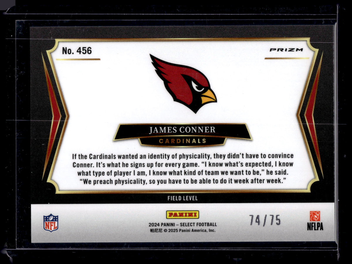 HL-P02 2025 Select Field Level James Conner Blue Checkerboard /75 #456