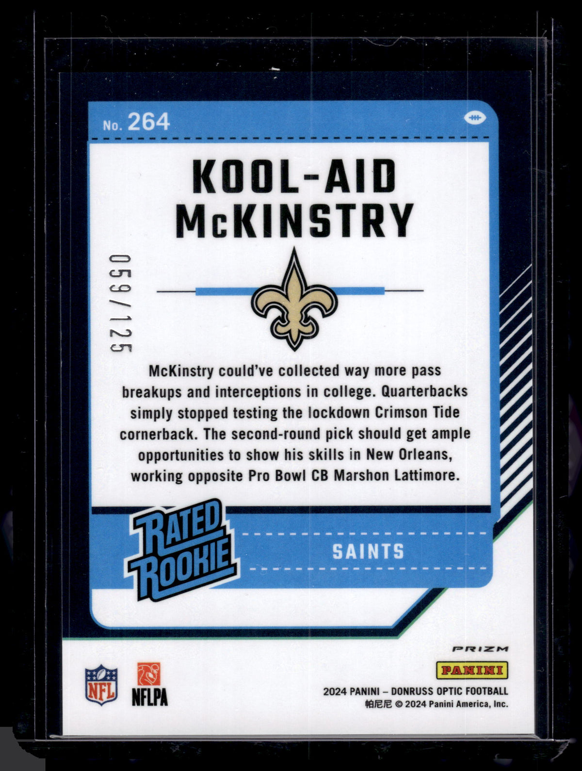HL-P02 2024 Donruss Optic Kool-Aid McKinstry #264 Red Prizm /125 Rated Rookie