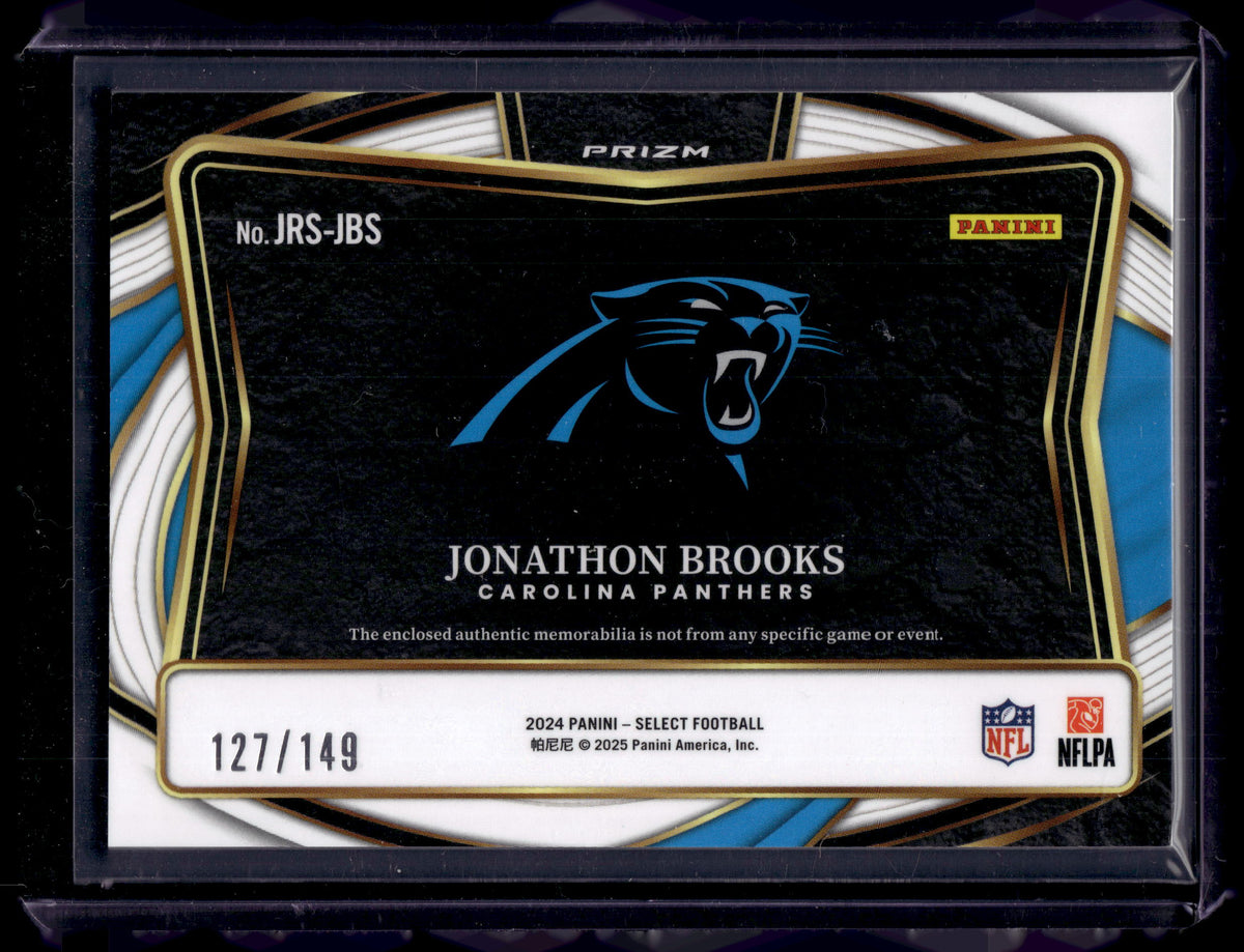 HL-P02 2024 Panini Select Prizm Jonathon Brooks #JRS-JBS Light Blue Prizm /149