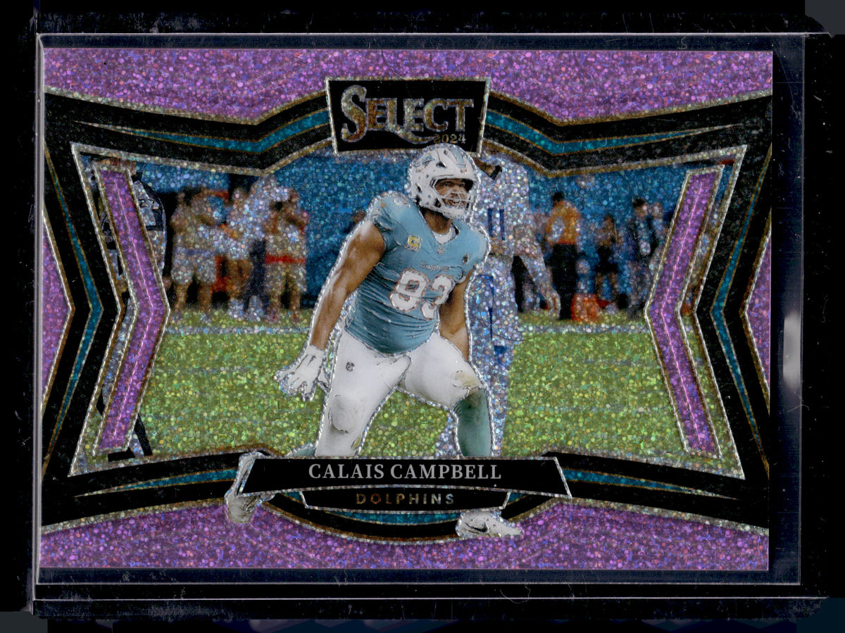 2025 HL-P02 2024 Panini Select Prizm Field Calais Campbell #414 Pink Glitter /15