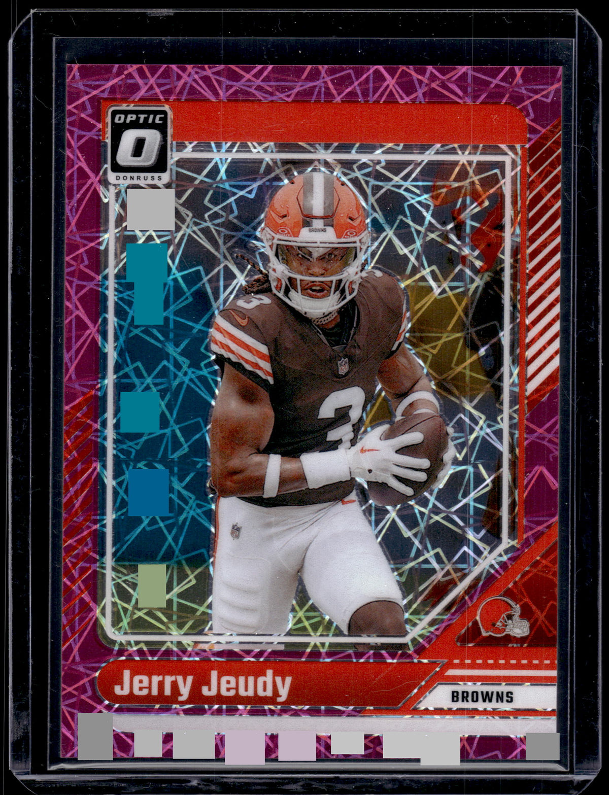 HL-P02 2024 Panini Donruss Optic Prizm Jerry Jeudy #48 Pink Velocity /80