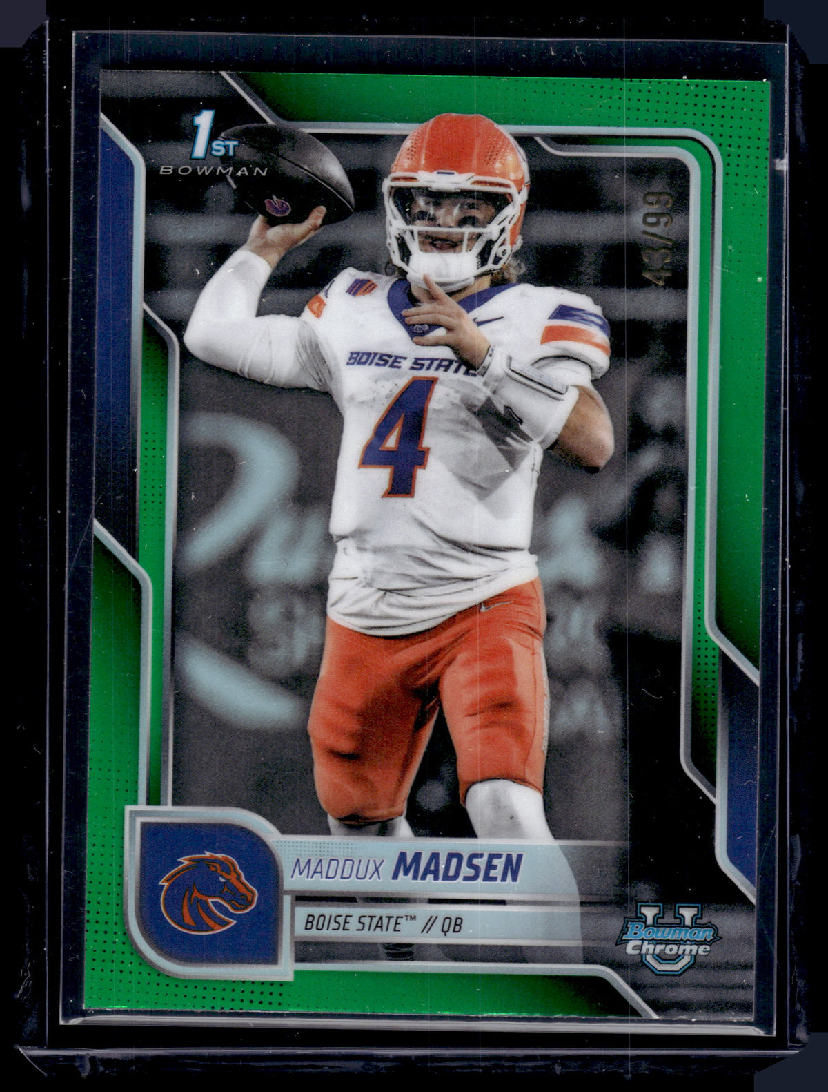 HL-P01 2025 Topps Bowman Chrome University Maddux Madsen #24 Green /99 1st
