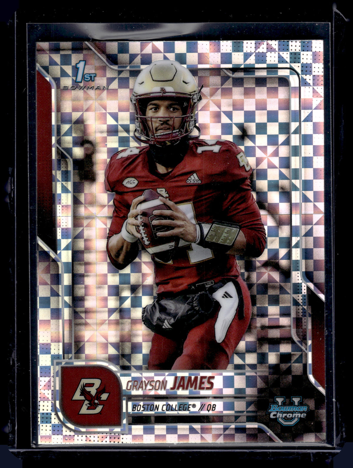 HL-P01 2025 Bowman Chrome University Grayson James #75 X-Fractor 1st Bowman