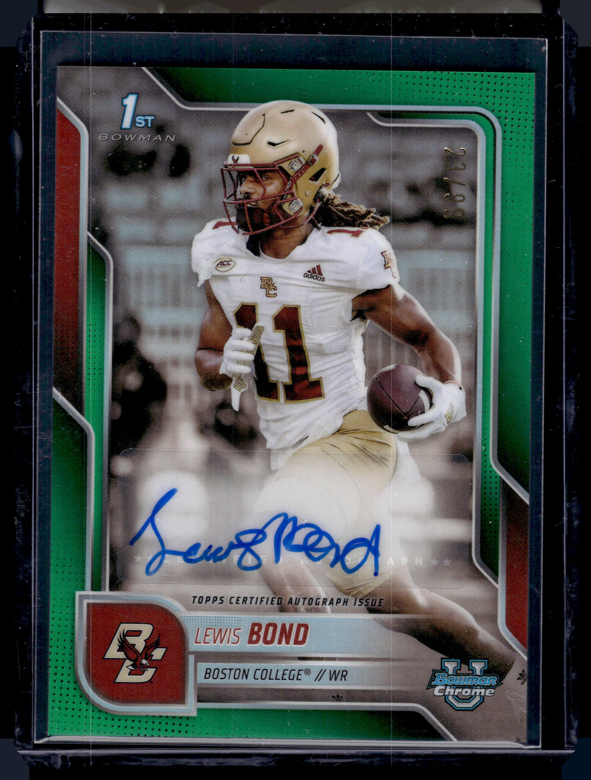 HL-P01 2025 Bowman Chrome U 1st Lewis Bond #BCA-LBO Green /99 Prospect Auto