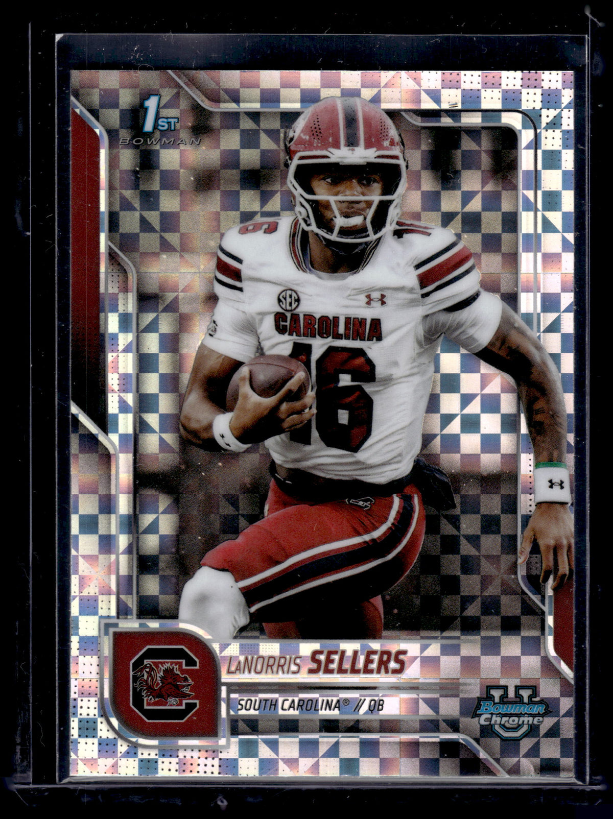 HL-P01 2025 Bowman Chrome University LaNorris Sellers #168 X-Fractor 1st Bowman