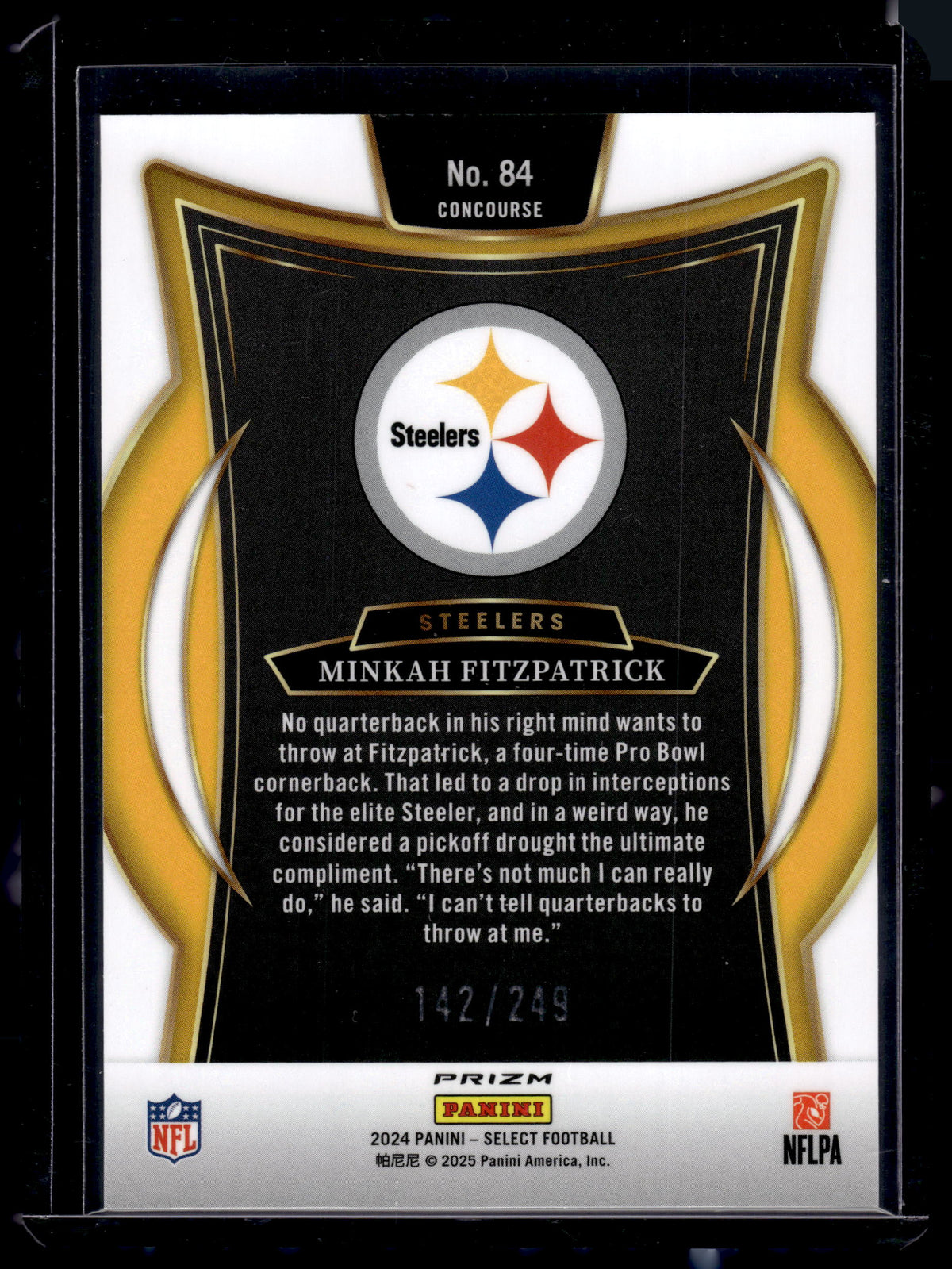 HL-P02 2024 Select Minkah Fitzpatrick Blue Checkerboard Prizm /249 #84