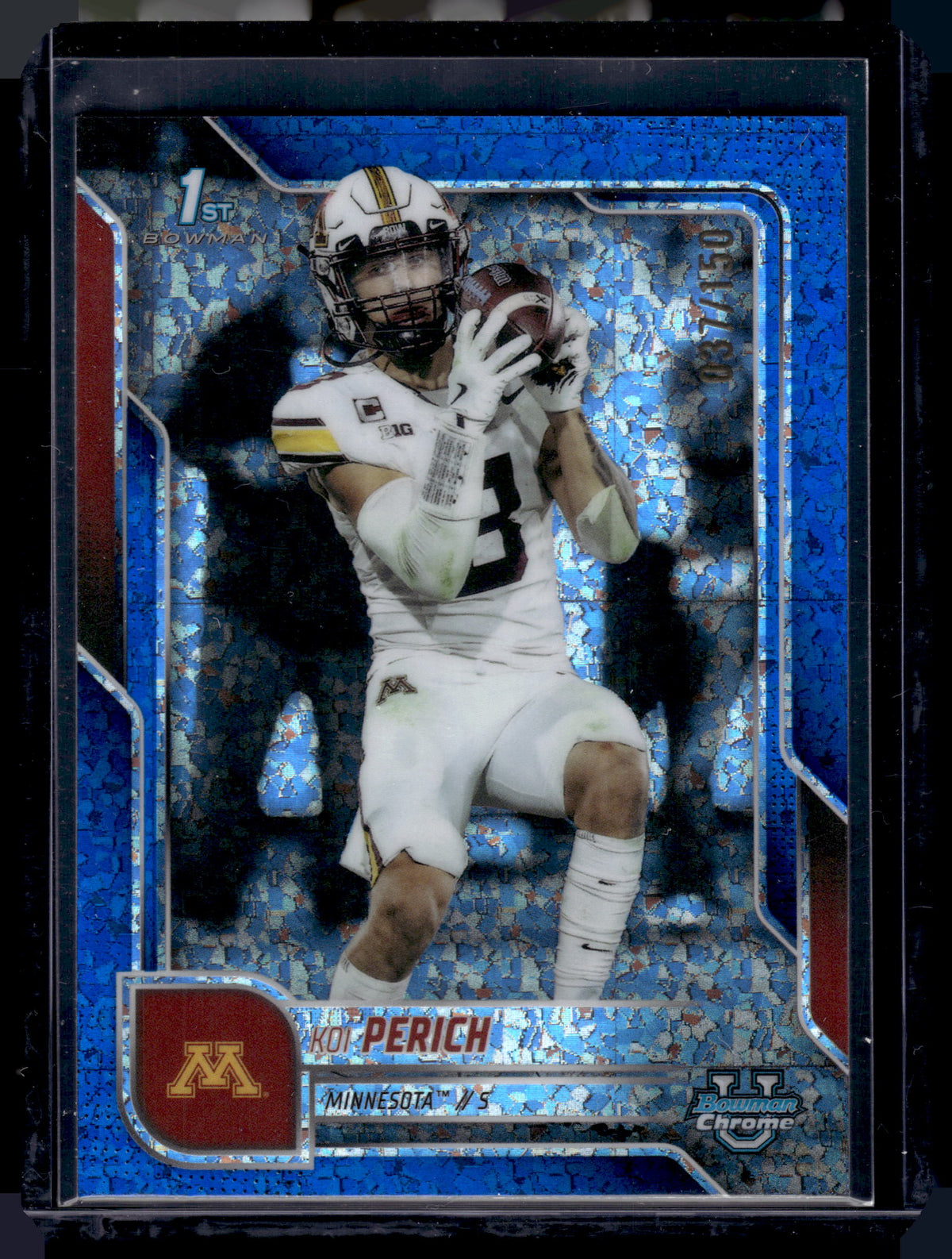 HL-P02 2025 Bowman Chrome University Koi Perich #116 Blue Mini-Diamond /150