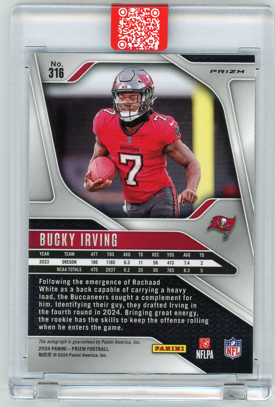 HL-INV 2024 Panini Prizm Football Bucky Irving #316 Auto RC