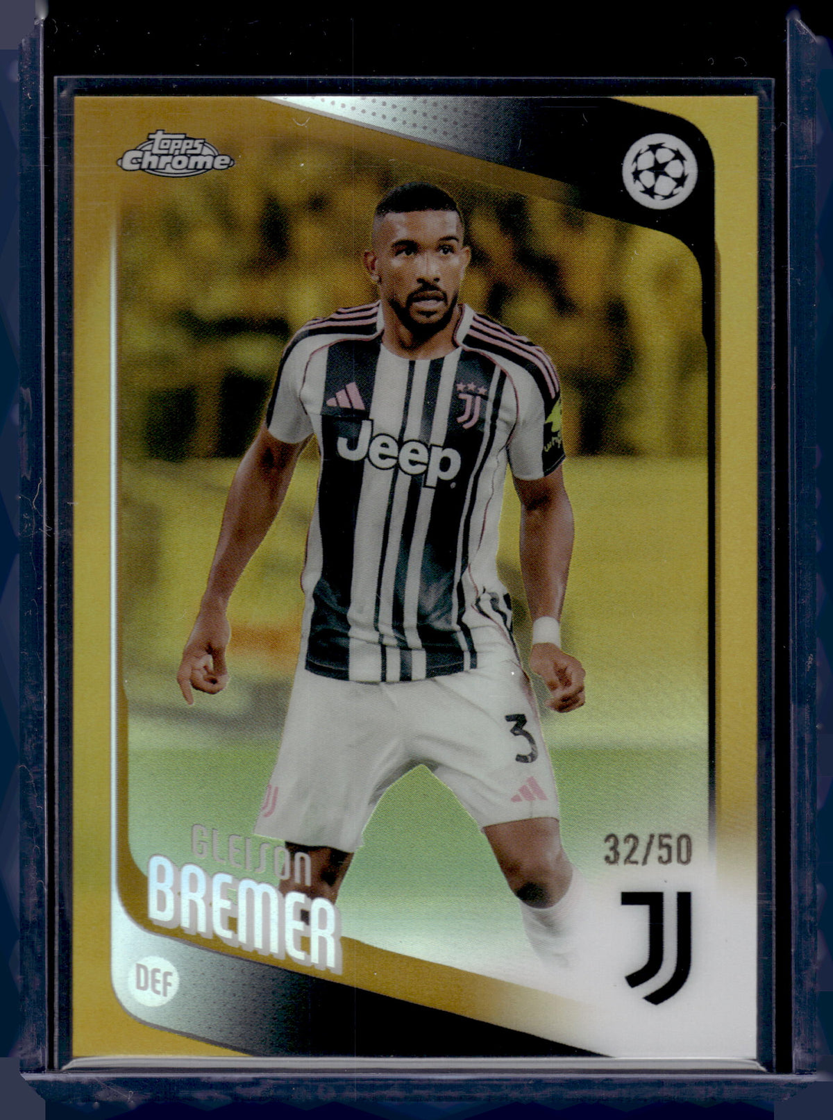 HL-INV 2026 Topps Chrome UEFA Gleison Bremer #152 Gold Refractor /50