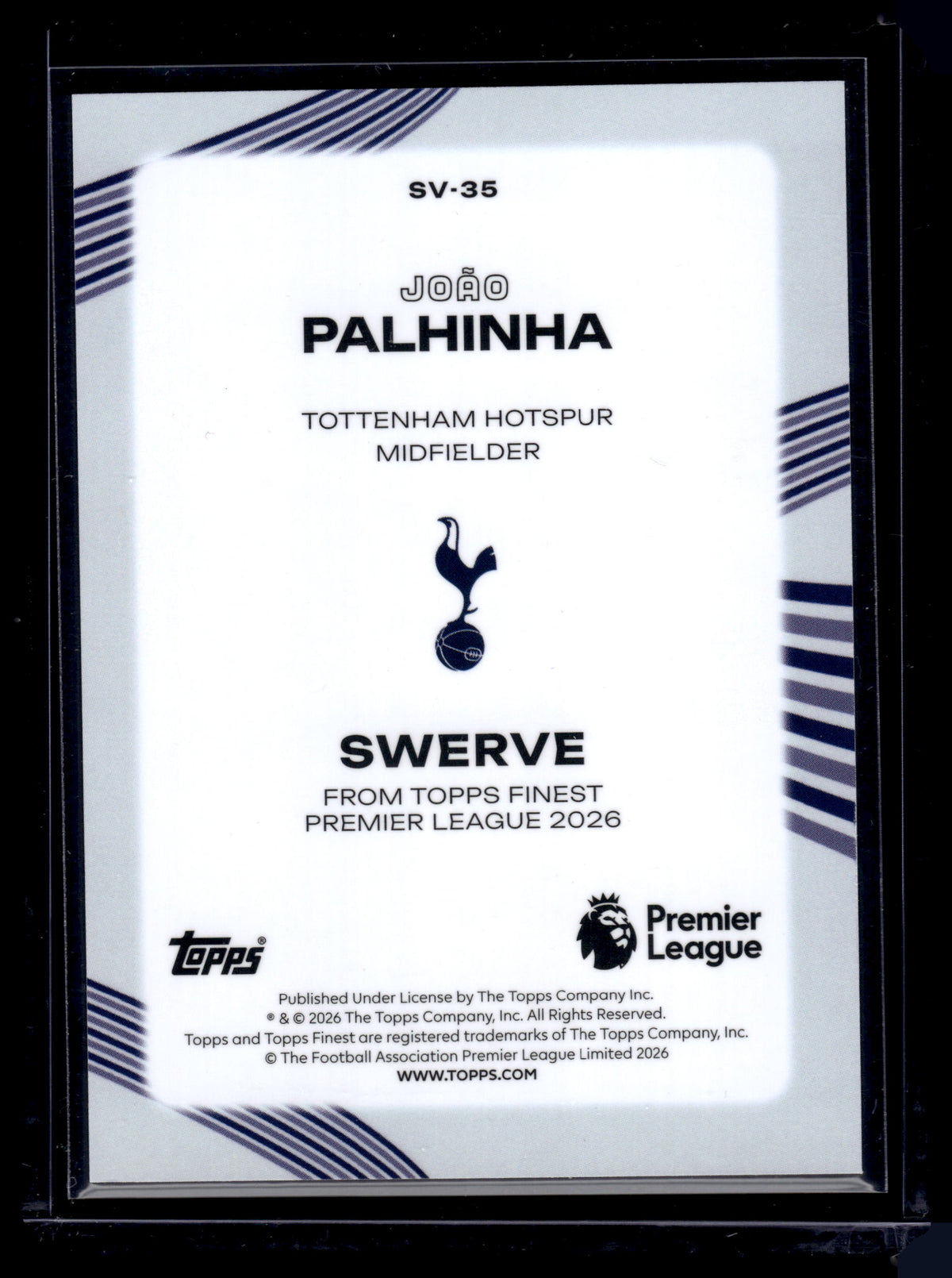 HL-INV 2026 Topps Finest Premier League Swerve João Palhinha #SV-35 Refractor