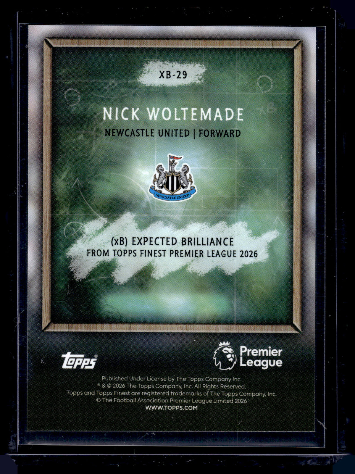 HL-INV 2026 Topps Finest Expected Brilliance Nick Woltemade #XB-29 Refractor