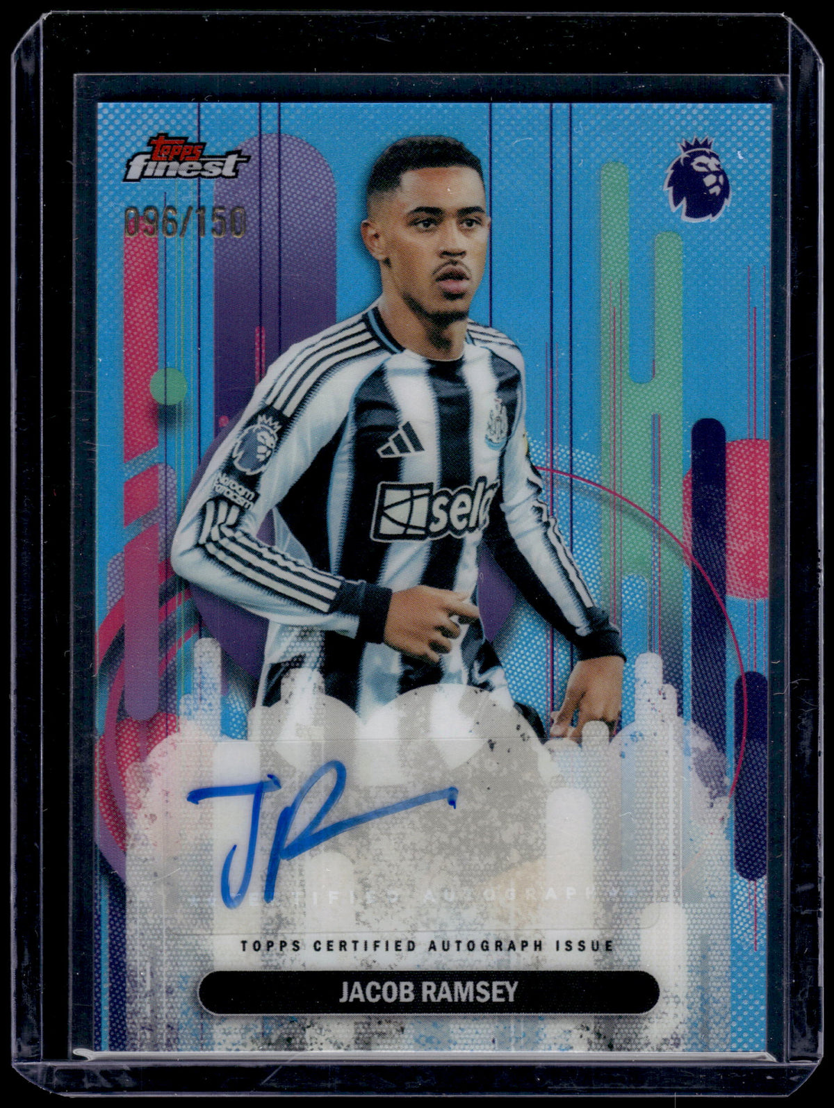 HL-INV 2026 Topps Finest Premier League Jacob Ramsey #FA-JR Blue Refractor /150