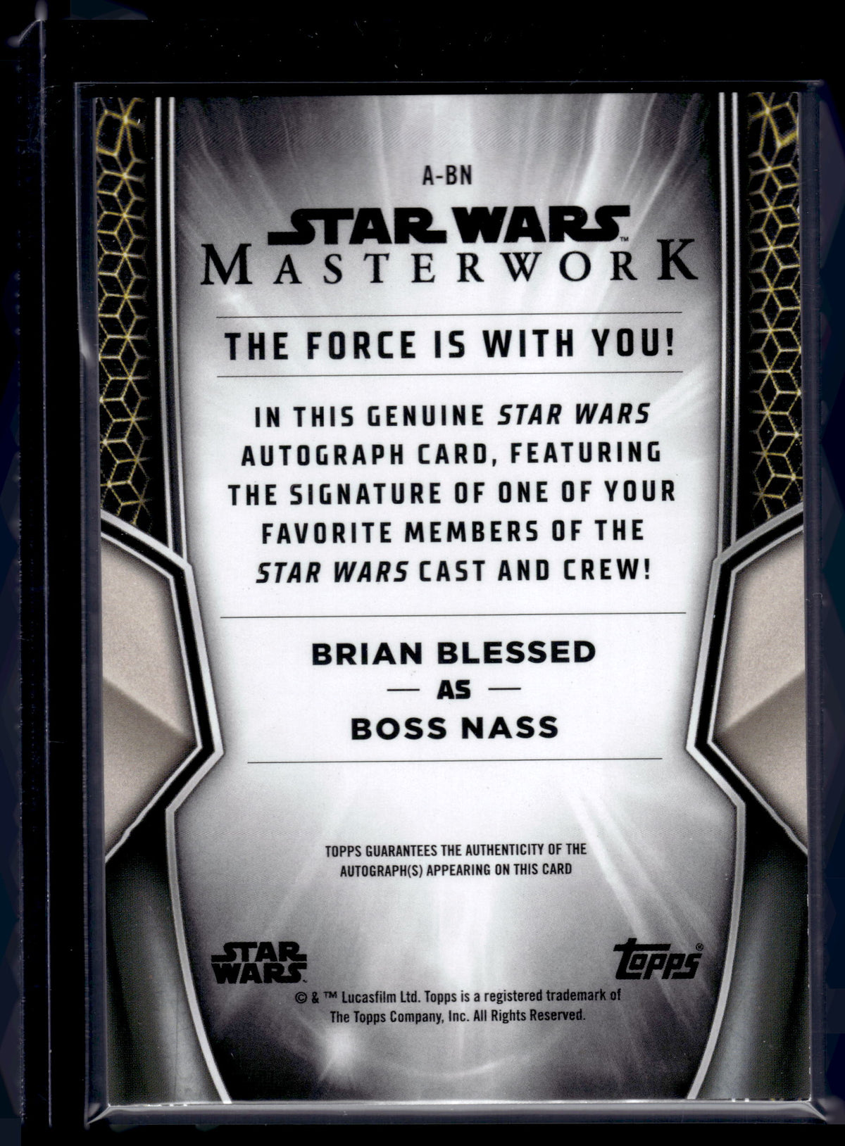 HL-INV 2025 Topps Star Wars Masterwork Brian Blessed Autograph #A-BN