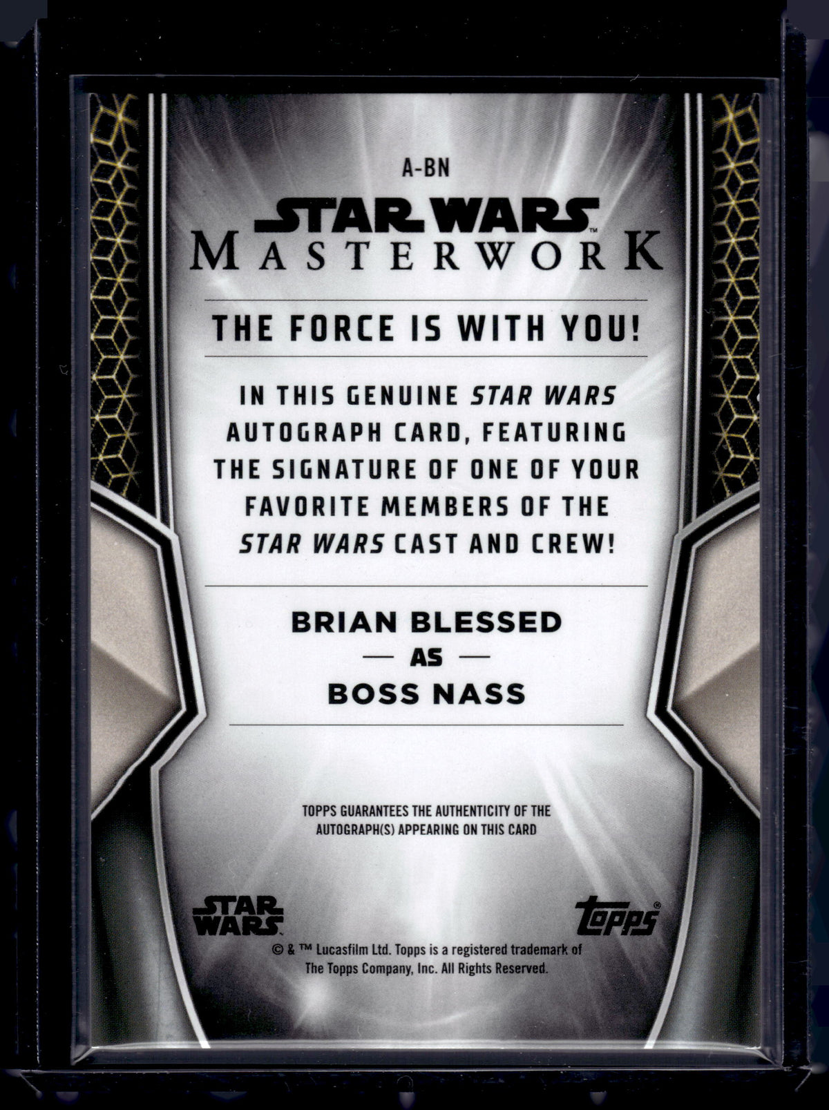 HL-INV 2025 Topps Star Wars Masterwork Brian Blessed 19/50 Autograph #A-BN