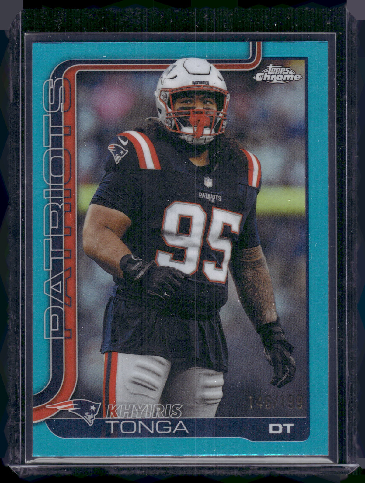 HL-INV 2025 Topps Chrome Khyiris Tonga #214 Aqua Refractor /199