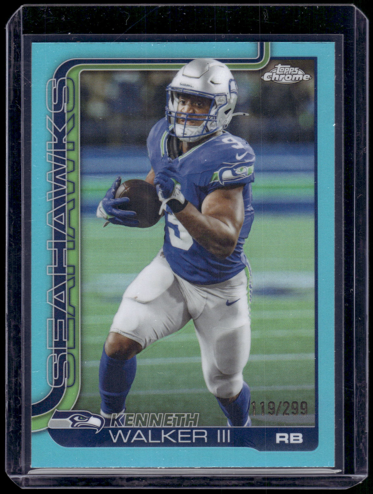 HL-INV 2025 Topps Chrome Kenneth Walker III #276 Aqua Refractor /299