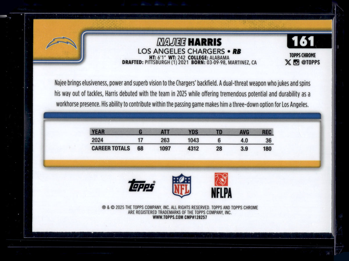 HL-INV 2025 Topps Chrome Najee Harris #161 Prism Refractor