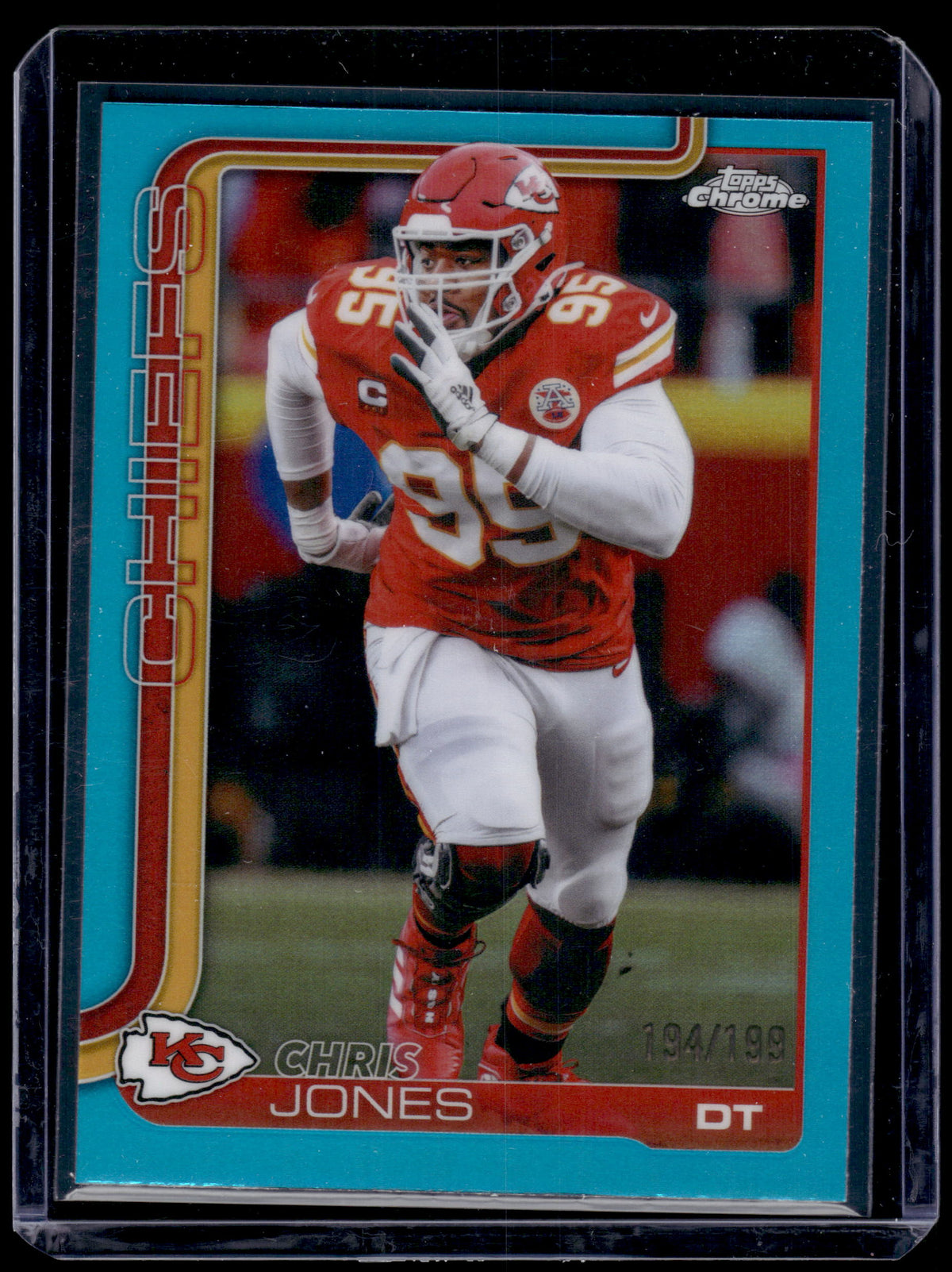 HL-INV 2025 Topps Chrome Chris Jones #153 Teal Refractor /199