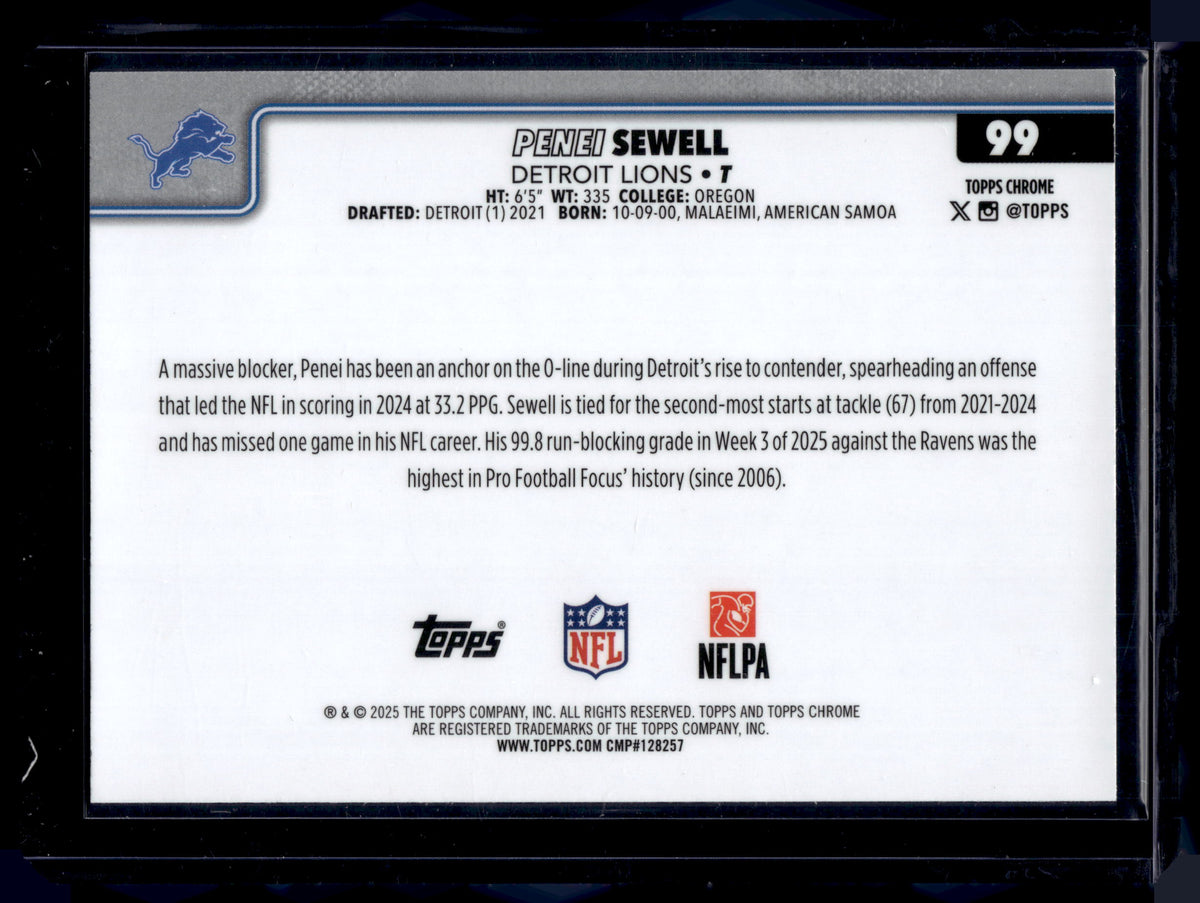 HL-INV 2025 Topps Chrome Penei Sewell #99 Neon Pulse