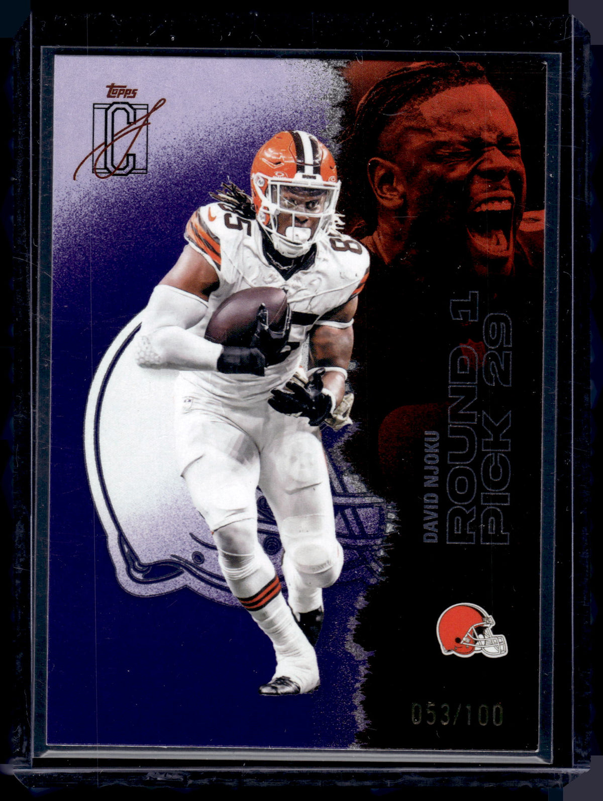 HL-INV 2025 Topps Composite Signature Class David Njoku #71 Purple /100
