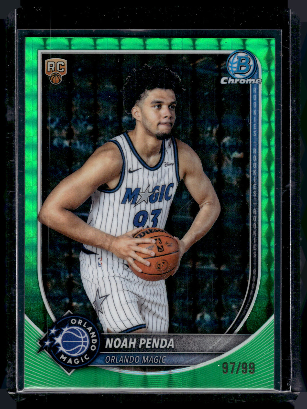 HL-INV 2025 Bowman Chrome Noah Penda #BCV-32 Green Geometric Refractor /99 RC