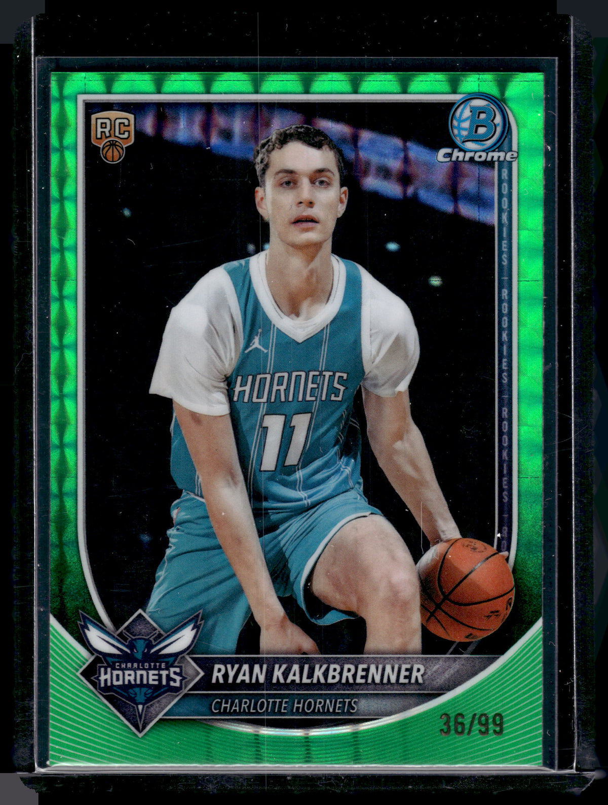HL-INV 2025-26 Topps Bowman Ryan Kalkbrenner #BCV-34 Green Geometric /99 RC