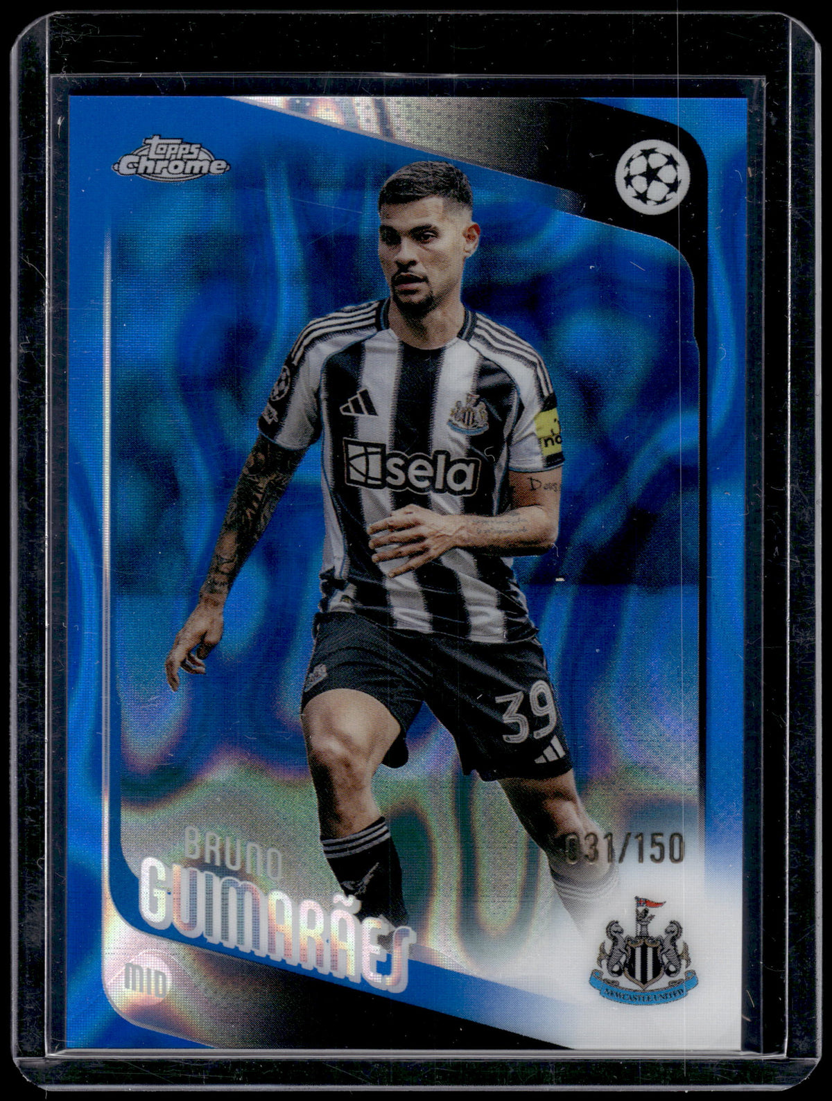 HL-INV 2026 Topps Chrome UEFA Champions Bruno Guimarães #117 Blue Lava /150