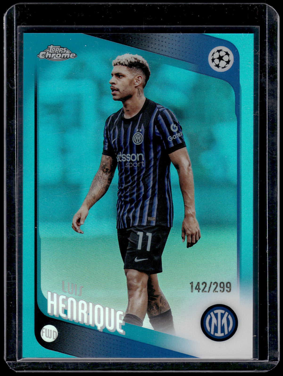 HL-INV 2026 Topps Chrome UEFA Champions League Luis Henrique #131 Aqua /299