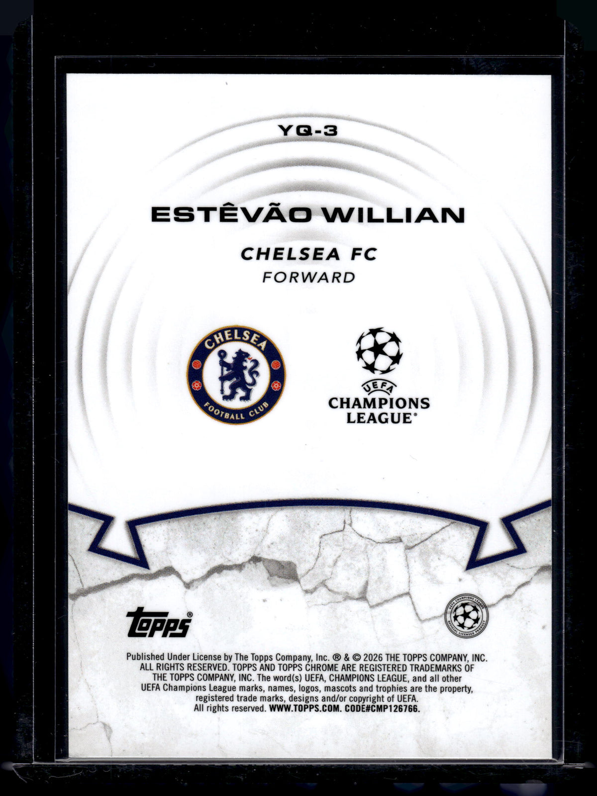 HL-INV 2026 Topps Chrome Youthquake Estêvão Willian #YQ-3 Refractor RC