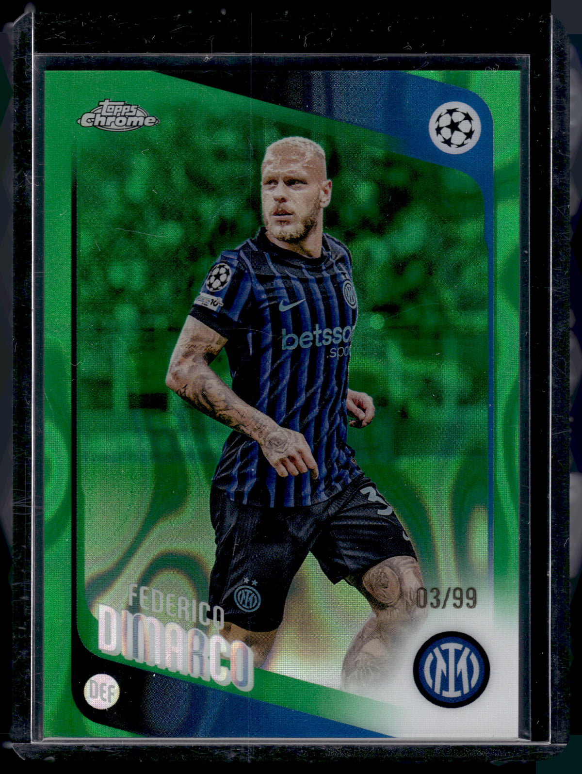 HL-INV 2026 Topps Chrome Federico Dimarco #37 Green Lava Refractor /99