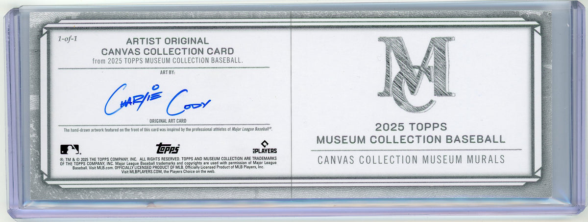 HL-P01 2025 Topps Museum Canvas Collection Fenway Park Charlie Cody /1 Auto