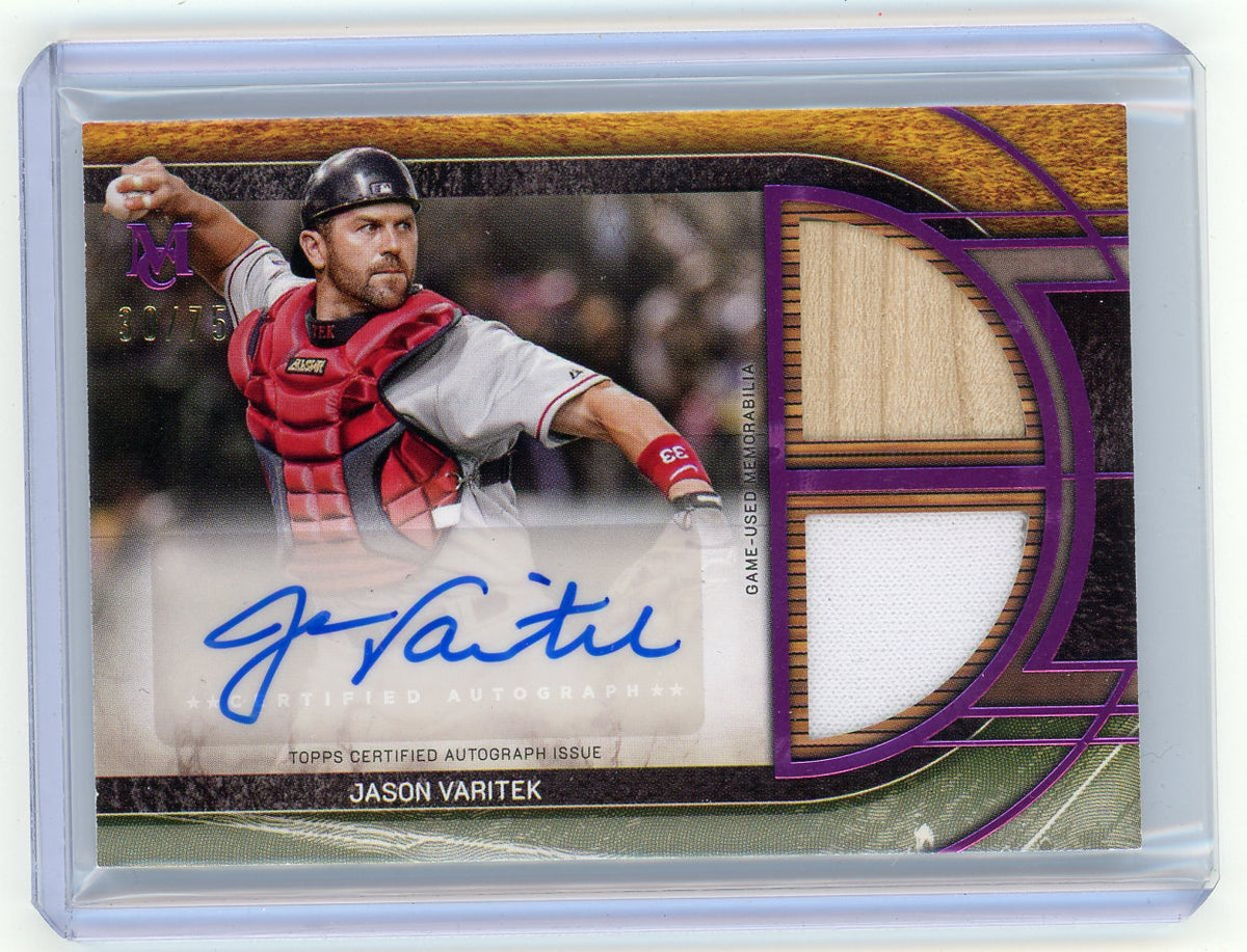 HL-P01 2025 Topps Museum Collection Jason Varitek #SPDRA-JV /75 Dual Relic Auto