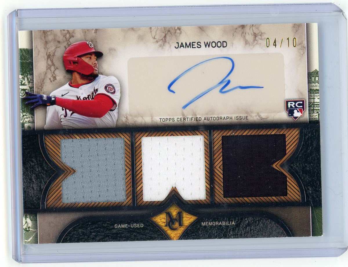 HL-P01 2025 Topps Museum Collection James Wood #SPTRA-JW /10 Triple Relic RC