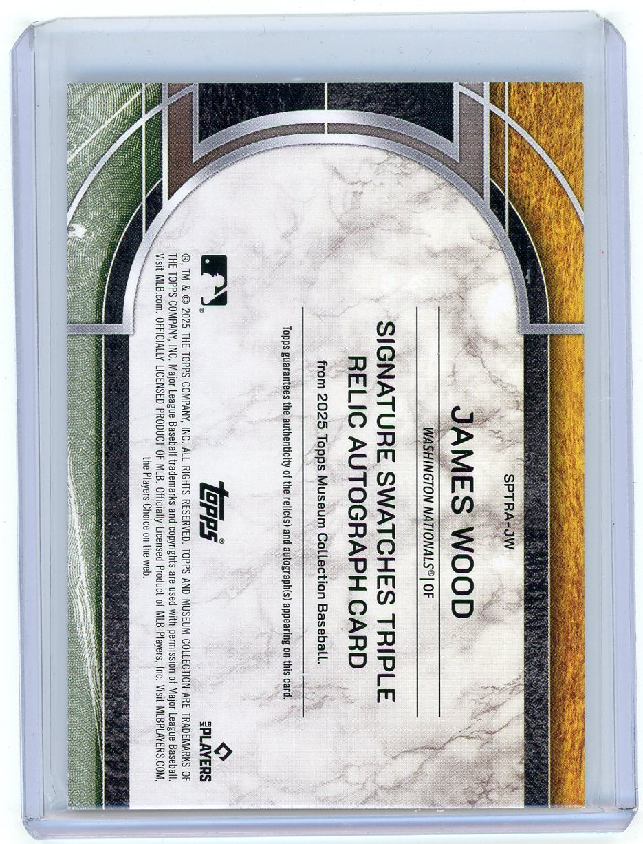 HL-P01 2025 Topps Museum Collection James Wood #SPTRA-JW /10 Triple Relic RC